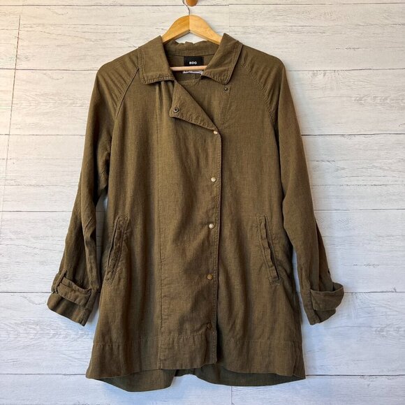 Urban Outfitters Jackets & Blazers - BDG Urban Outfitters Jacket Womens SZ S/P Khaki Olive Green Linen Blend Military